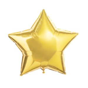 Gold star foil balloon 18 inch 45cm helium quality, party decoration Auckland NZ