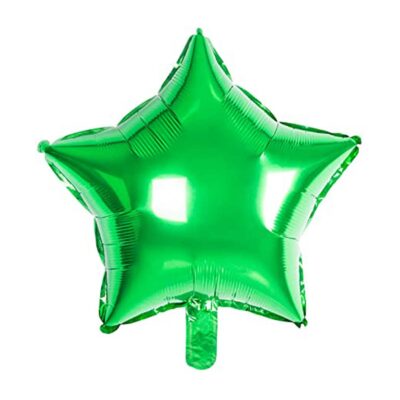 Green star foil balloon 18 inch 45cm helium quality, party decoration Auckland NZ