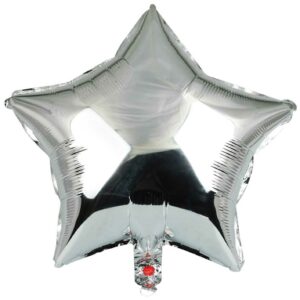 Silver star foil balloon 18 inch 45cm helium quality, party decoration Auckland NZ