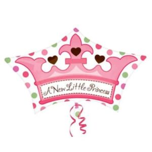 A New Little Princess baby shower foil balloon 45cm helium quality, Auckland NZ