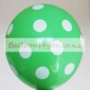 Lime green white polka dots party balloon 12 inch helium quality, Auckland NZ