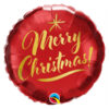 Christmas Foil Balloon Christmas Gold Script Red Merry Christmas gold script foil balloon 18 inch Qualatex, Auckland NZ