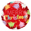 Christmas trees red foil balloon 18 inch Qualatex, Auckland NZ