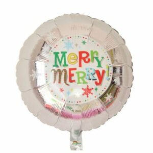 Merry Christmas silver snowflakes foil balloon 32cm, party Auckland NZ