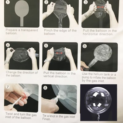 bubble balloons instruction