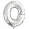 silver balloon O