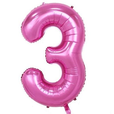Giant Foil Pink Numbers Balloon 3