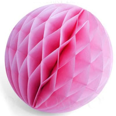 Cherry Pink Honeycomb Tissue Ball 20cm