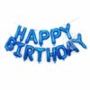 Happy Birthday Dark Blue Foil Balloons Dark blue Happy Birthday foil letter balloons 16 inch 13 letters, Auckland NZ