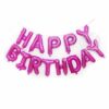 Happy Birthday Dark Pink Foil Balloons