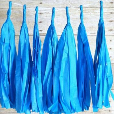 Tissue Tassels Sky Blue Tissue Tassels Sky Blue