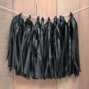 Tissue Tassels Black