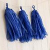 Dark Blue Tissue Paper Tassels