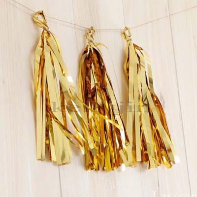 Gold Foil Paper Tassels