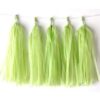 Lime Green Tissue Paper Tassels