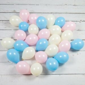30 mini gender reveal latex balloons 5 inch air fill, Auckland NZ