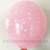 Pink Stars Latex Balloons