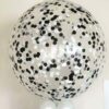 Giant Clear Balloons with Black White confetti