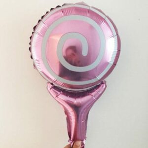 Pink Candy Party Hand Held Foil Balloon