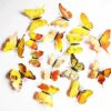 3D Butterfly Yellow 3D butterfly wall art stickers 12 pieces PVC, home decoration Auckland NZ