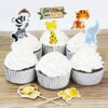 Animal zoo party cupcake toppers 24 pieces, Auckland NZ