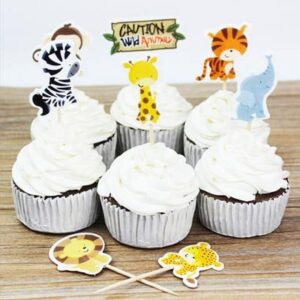 Animal zoo party cupcake toppers 24 pieces, Auckland NZ