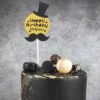Birthday cake topper - Black Mustache