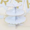 3 tiered cardboard cupcake stand baby blue, party decoration Auckland NZ