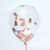 Clear balloons with Rosa Gold Confetti
