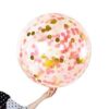 Giant Clear balloons with Red Gold Pink White confetti