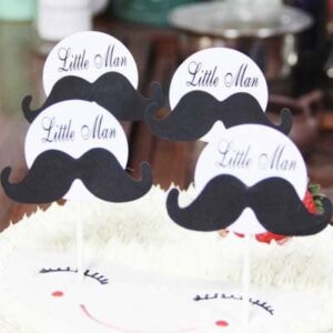 Little Man Cupcake Toppers