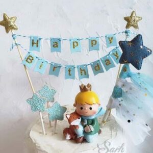 MINI HAPPY BIRTHDAY CAKE BUNTING BANNER