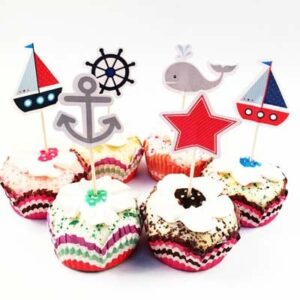 Sailing Boat Cupcake toppers