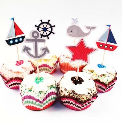 Sailing Boat Cupcake toppers Sailing Boat Cupcake toppers