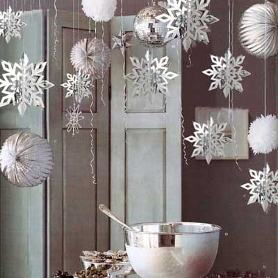 Silver Snowflake Garlands