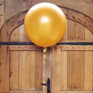 Giant Jumbo Latex Balloon 90cm Round -- Gold