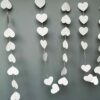 Silver Hearts Garland BackDrop Silver glitter heart garland backdrop 4m, party decoration Auckland NZ
