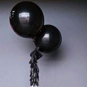 Giant Jumbo Latex Balloon 90cm Round -- Black