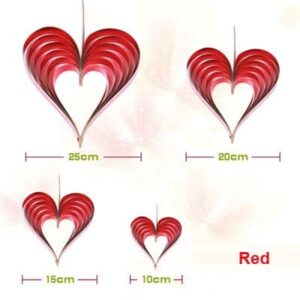 3D Heart Shape Hanging Ornament