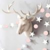Paper Garland Backdrop White pink star and circles garland backdrop 4m, party decoration Auckland NZ