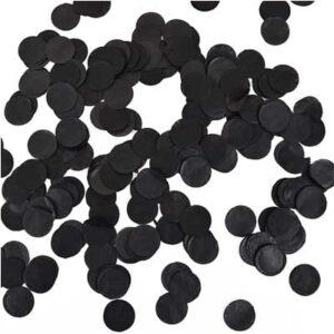 black confetti