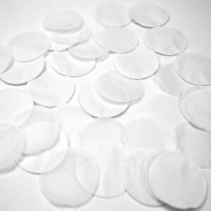white confetti