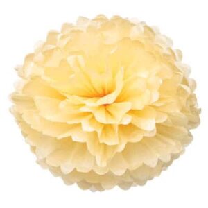 Cream PomPom Tissue Flower