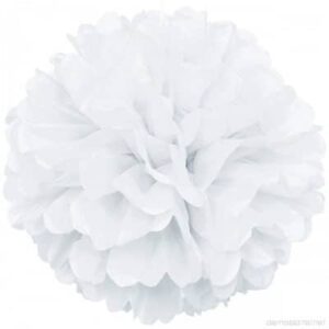 White Tissue PomPom Flower
