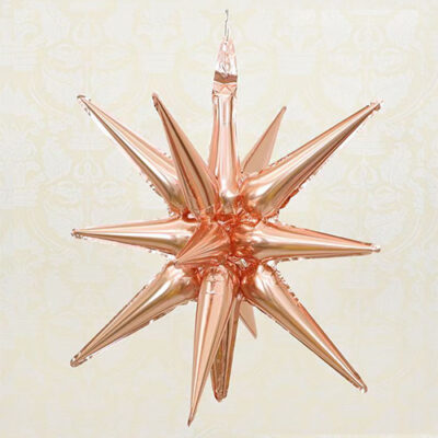 Rose gold 4D explosion star foil balloon 22 inch, party ceiling decoration Auckland NZ