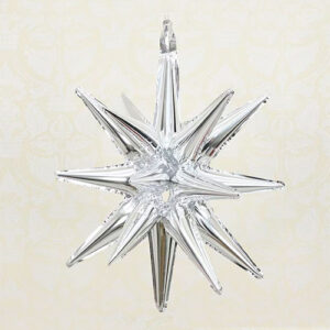 Silver 4D explosion star foil balloon 22 inch, party ceiling decoration Auckland NZ