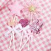 Cake topper Pink stars Bunny sets Cake topper Pink stars Bunny sets