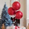 Red 4D round foil balloon ball 22 inch orbz, party decoration Auckland NZ