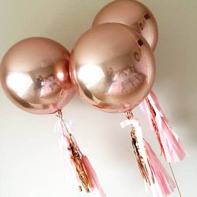 Orbz Round Balloon Balloons Rose gold 4D round foil balloon ball 22 inch orbz, party decoration Auckland NZ