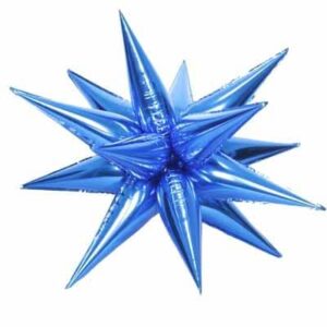 Blue 4D explosion star foil balloon 24 inch 70cm, party decoration Auckland NZ